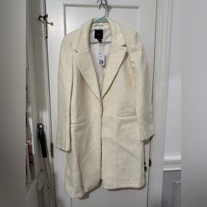 NWT Forever 21 Premium Label White Long Coat | Size L